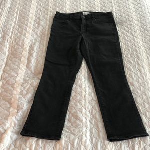 Cropped black jeans